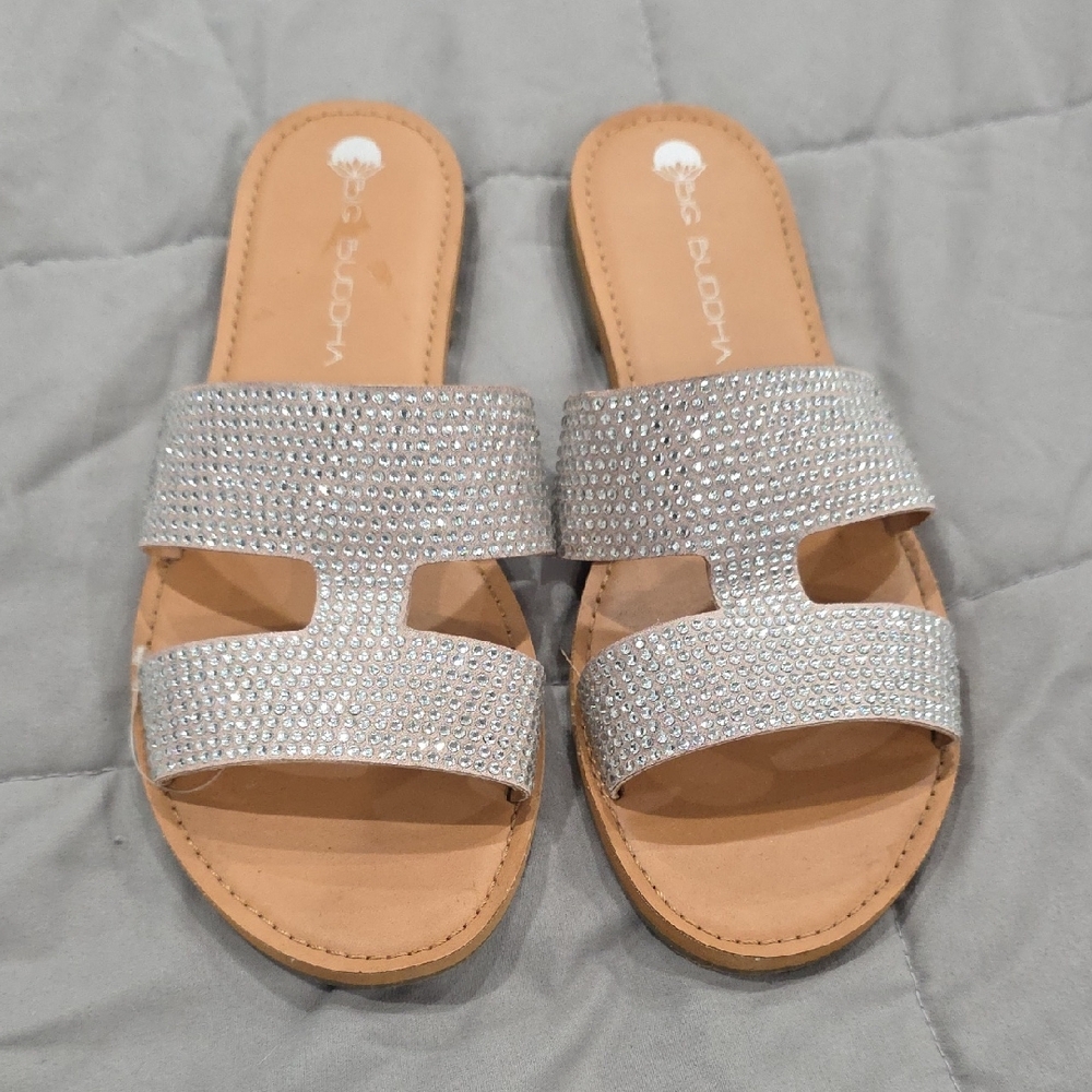 Big Buddha Rhinestone Flats‎